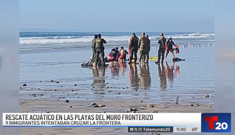 Rescatan a nueve migrantes de morir ahogados en cruce fronterizo en ...