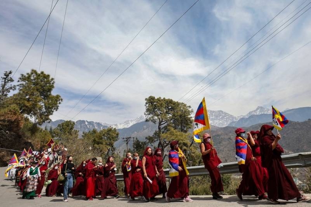 Los tibetanos exiliados se manifiestan en el 65 aniversario de su ...