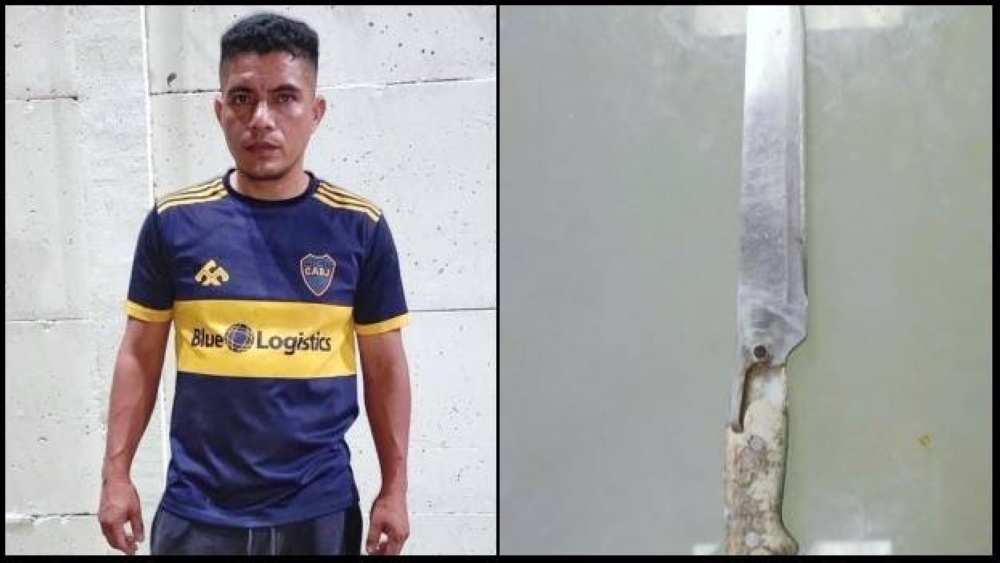 Detienen a sujeto por golpear e intentar matar a su pareja con un cuchillo
