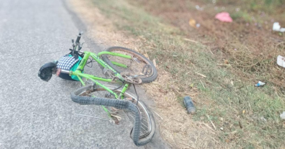 Ciclista muere tras ser atropellado por un vehículo en Tecoluca, San Vicente