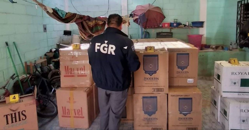 FGR incautó 56 cajas de cigarros de importación prohibida en El Salvador