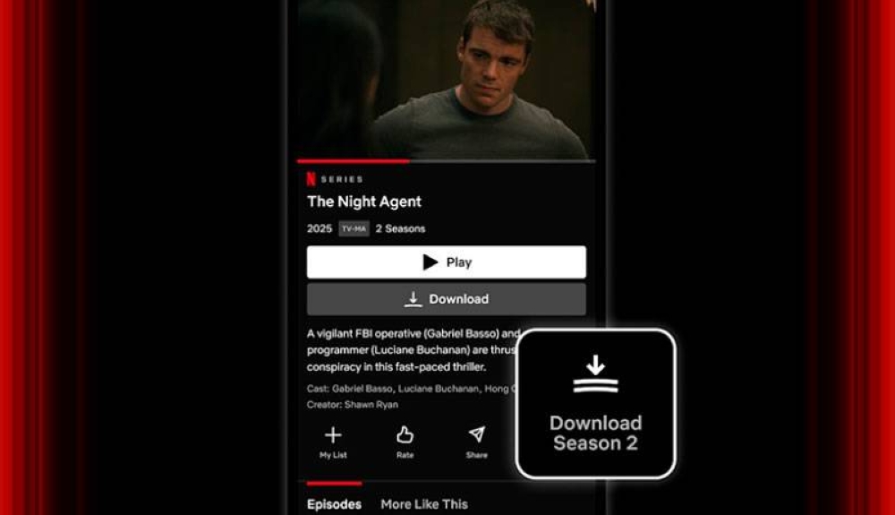 Netflix añade el botón para descargar temporadas completas de series en iOS