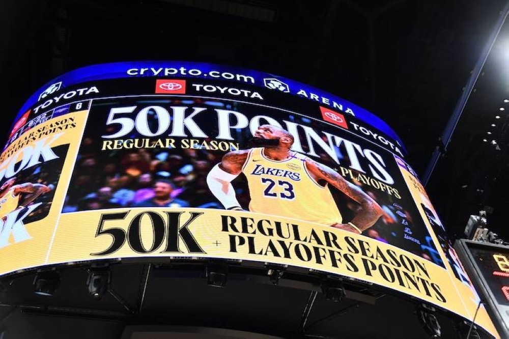 LeBron James se convierte en el primer jugador de la historia de la NBA en marcar 50 mil puntos