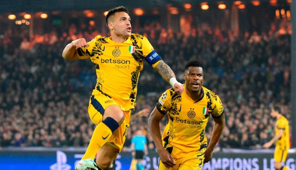 El Inter y Lautaro dejan al Feyenoord contra las cuerdas en Champions