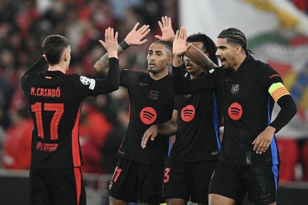 El Barça toma ventaja 1-0 ante el Benfica en octavos de Champions gracias a Raphinha