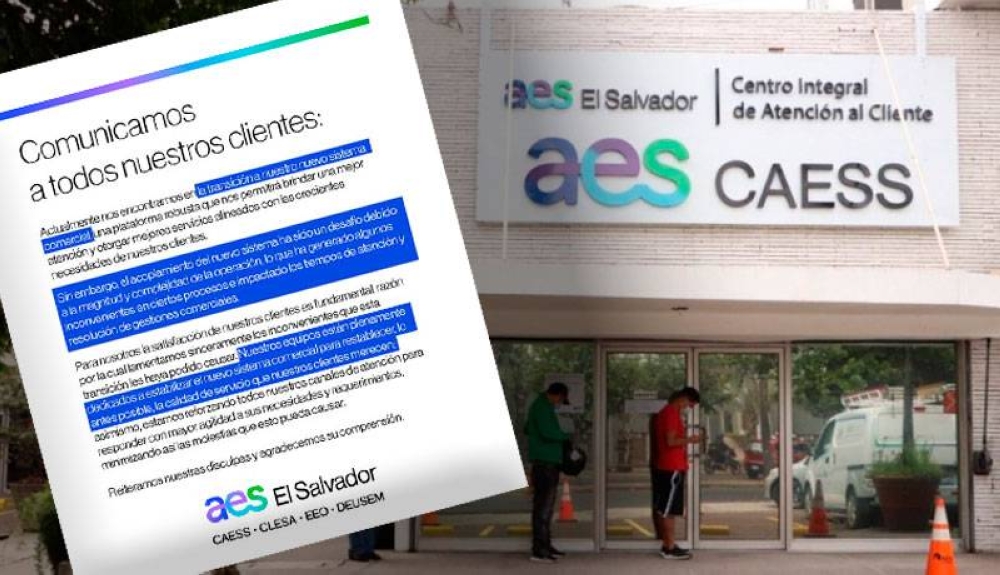 Cambio de plataforma comercial genera «inconvenientes» en servicio de AES