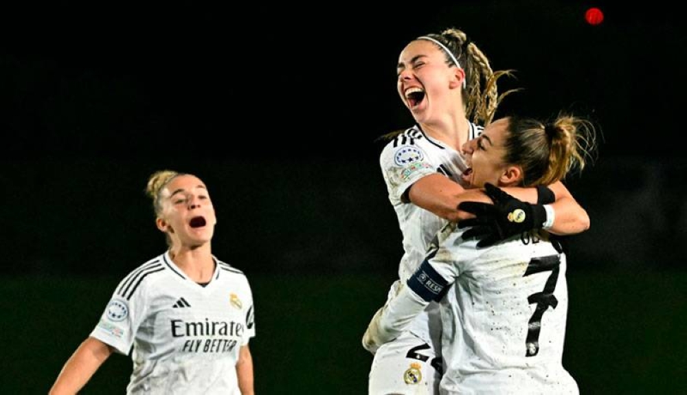 Real Madrid vence 2-0 a Arsenal en la ida de cuartos de la Champions femenina