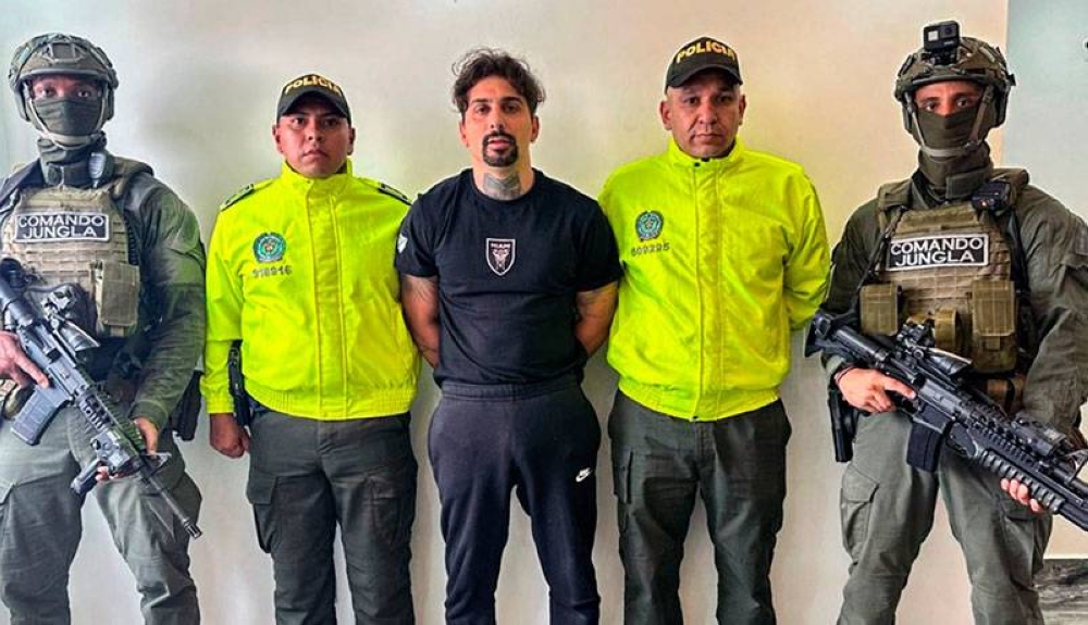 Capturan en Colombia a capo de la mafia italiana buscado por Interpol