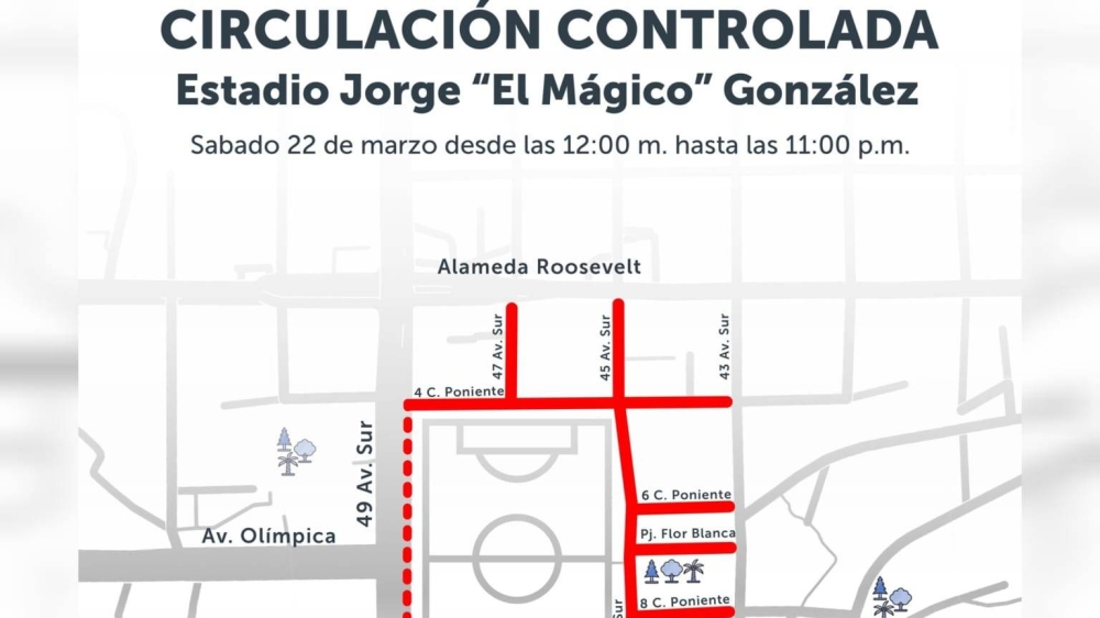 Restringirán paso en alrededores del estadio «Mágico» González por partido de la Selecta ante Pachuca