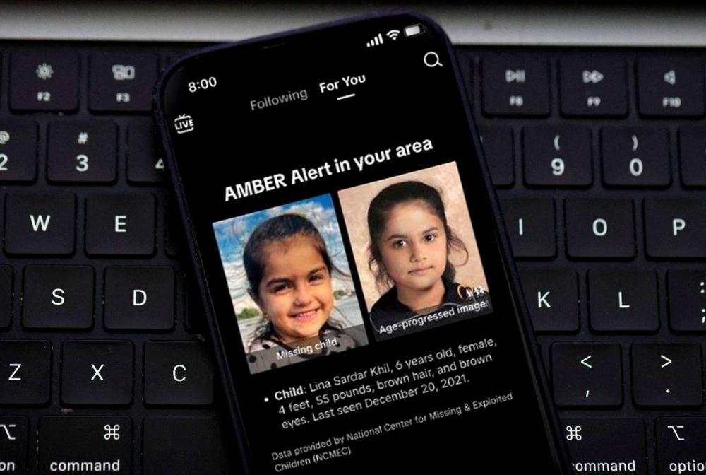 TikTok lanza el sistema de alertas AMBER en EEUU para notificar la desaparición de menores