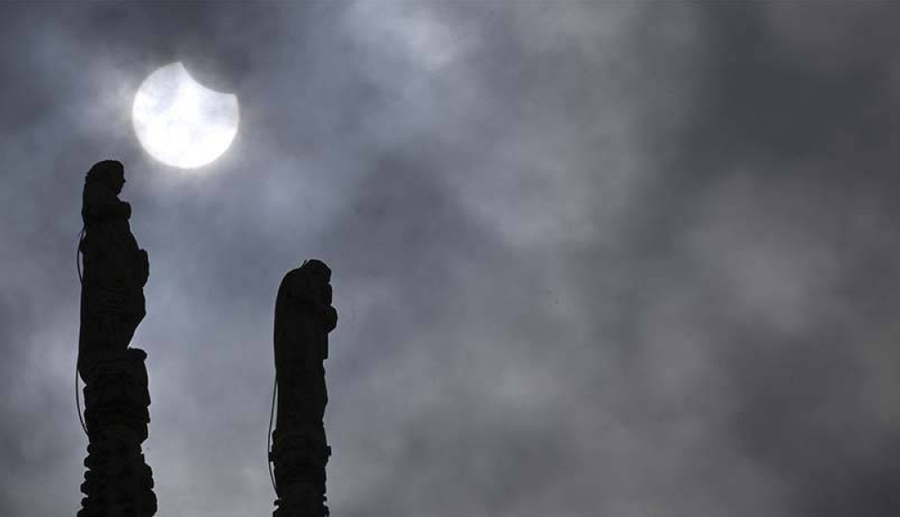El eclipse solar parcial se apreció en parte del hemisferio norte
