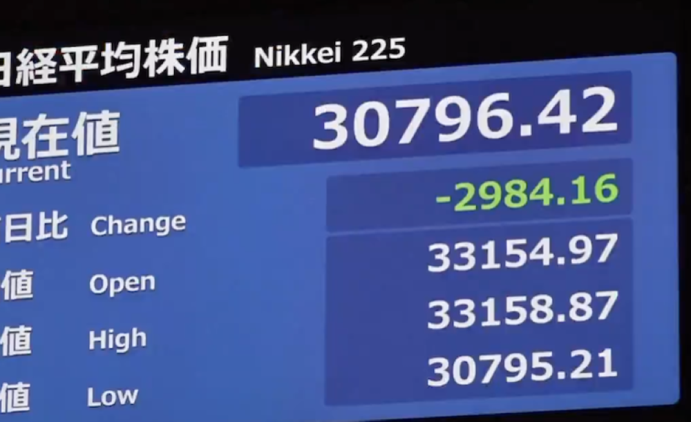 Caída histórica en bolsas asiáticas por temor a recesión tras guerra comercial EE.UU.-China