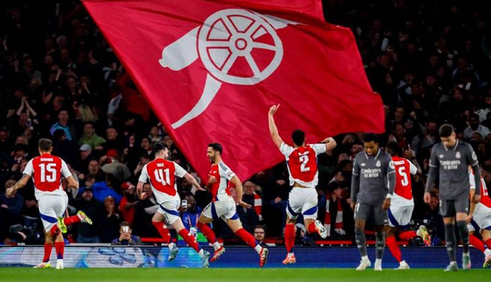 Arsenal golea 3-0 al Real Madrid y lo deja con un pie fuera de la Champions