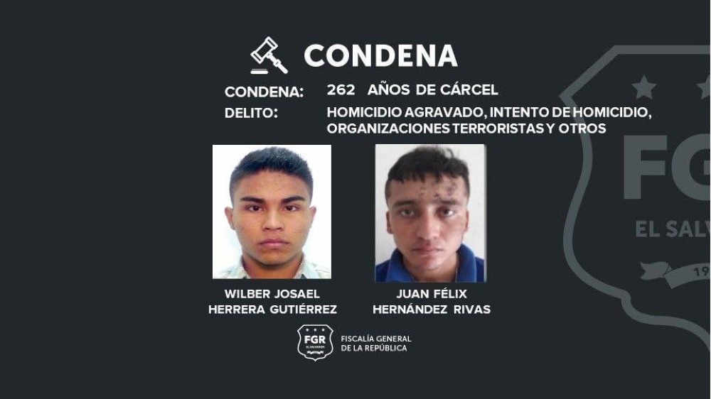Penas de hasta 262 años de cárcel para 48 pandilleros de la MS por delitos de homicidio, extorsión y tráfico ilícito de droga