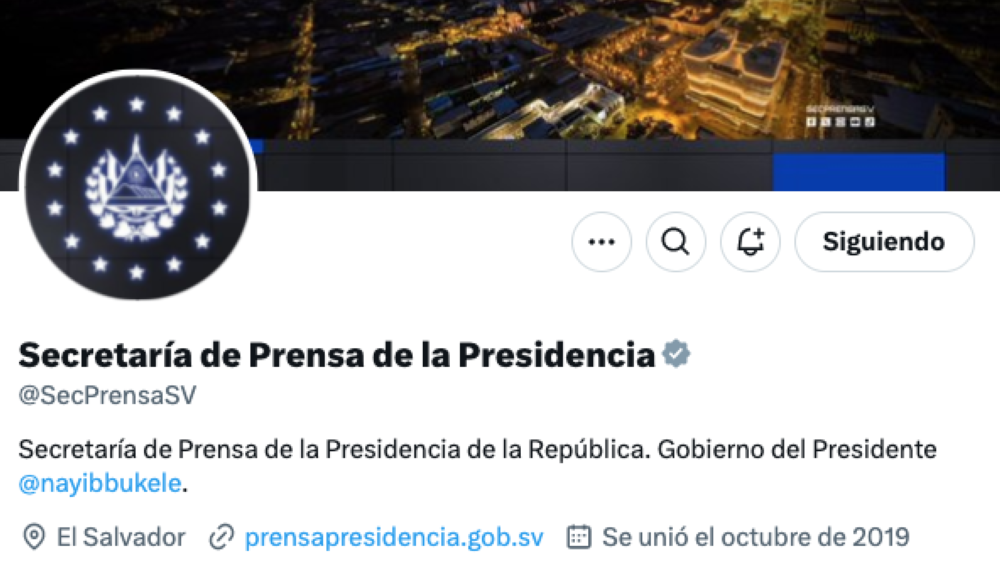 Secretaría de Presidencia dice realiza proceso para recuperar su cuenta en X