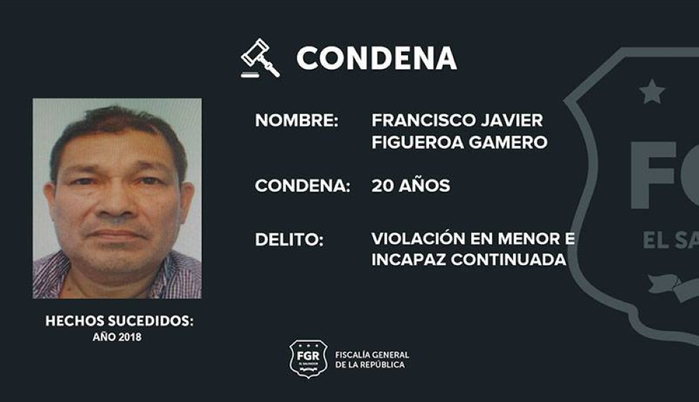 Condenan a 20 años de cárcel a sujeto que violó a menor en Cuscatancingo