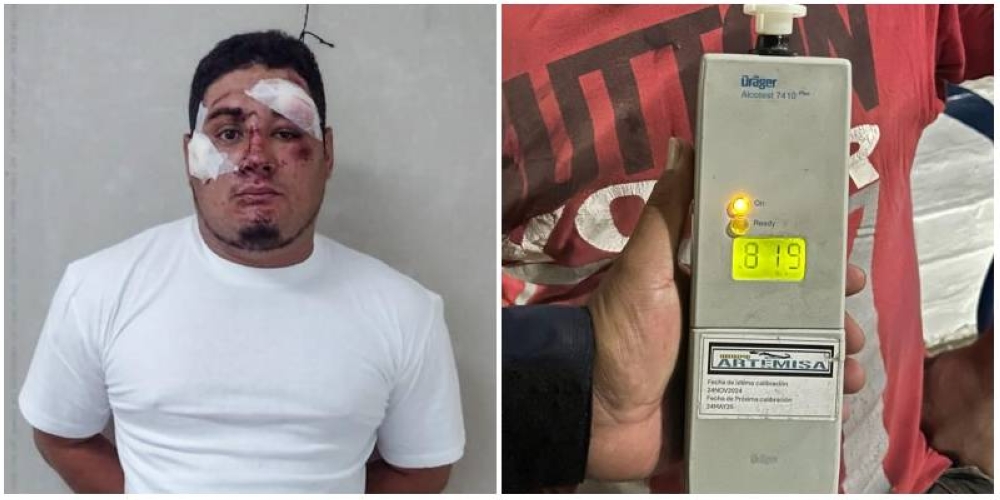 Detienen a motociclista con más de 800 grados de alcohol