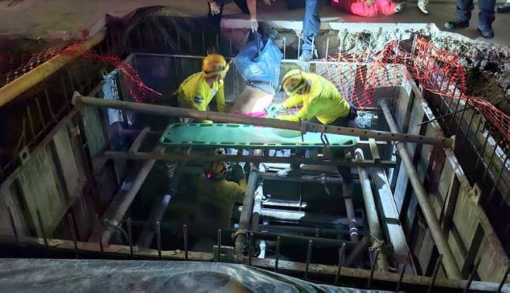 Un hombre de 63 años cayó en una fosa de cableado subterráneo en San Salvador