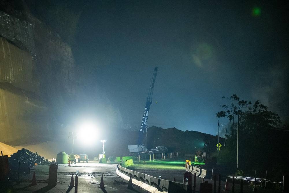 Cierran paso en Los Chorros nuevamente este martes por otro derrumbe tras las lluvias