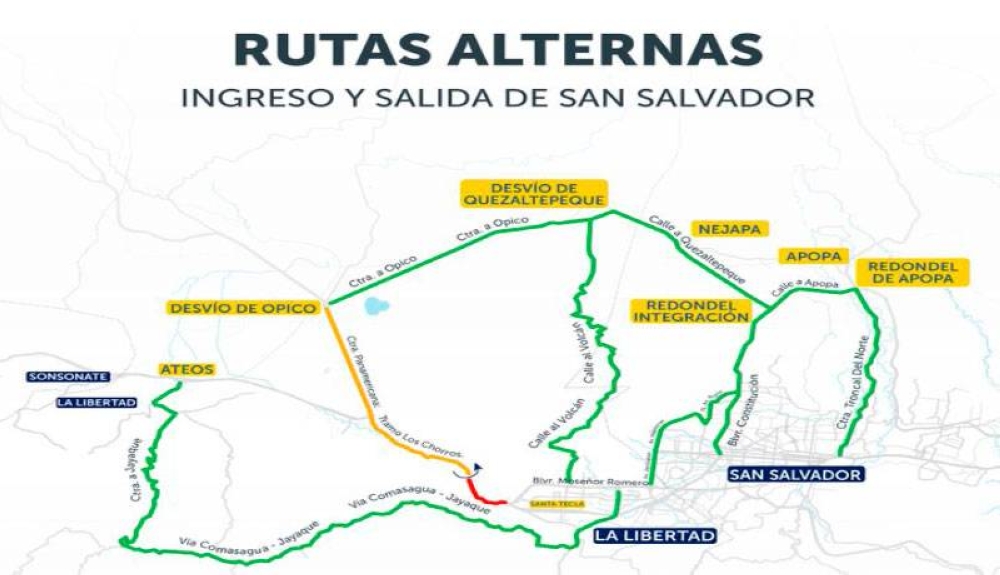 VMT pide a conductores utilizar rutas alternas ante cierre en Los Chorros