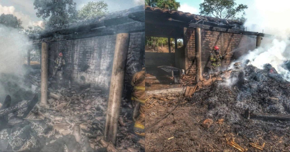 Incendio consume una molienda en El Rosario, Cuscatlán