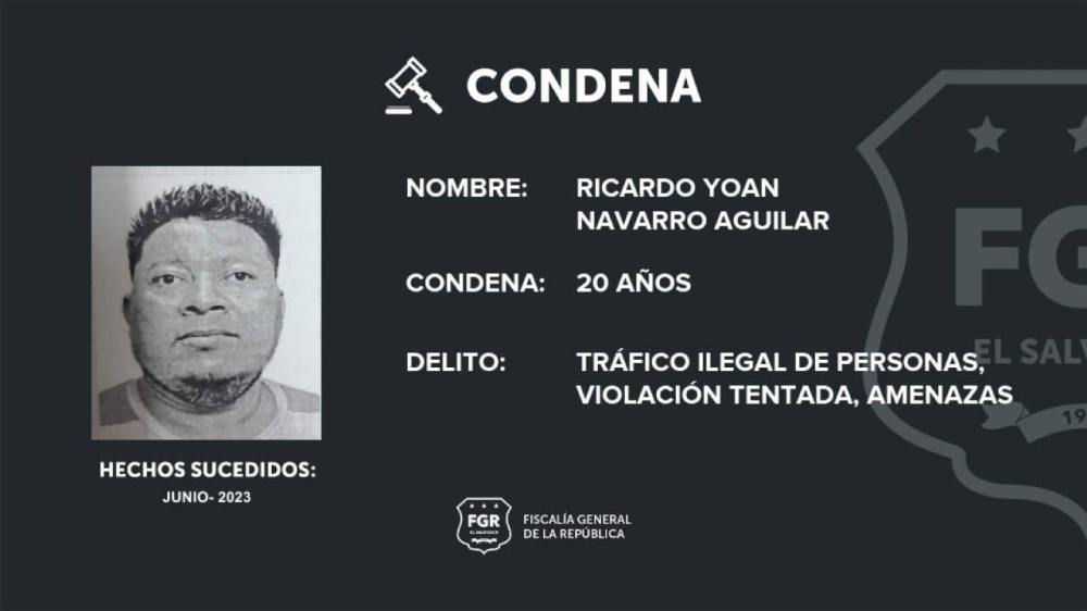 Hombre acusado de tráfico ilegal de personas es condenado a 20 de cárcel