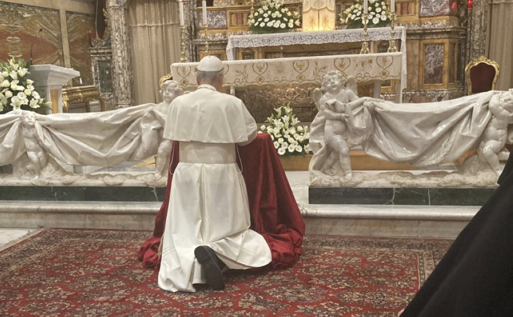 León XIV visita por sorpresa un santuario de los agustinos en las afueras de Roma