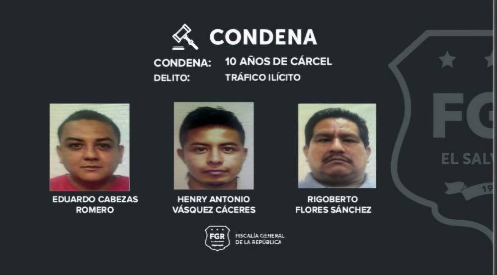 Condenan a seis hombres por narcotráfico y tenencia ilegal de armas hasta 14 años de prisión