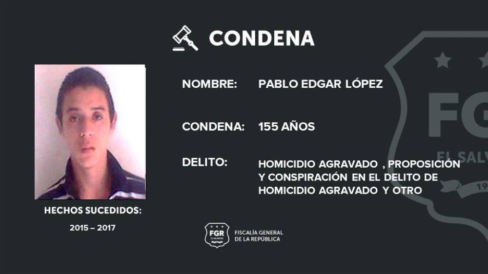 Condenan a más de una decena pandilleros hasta 155 años de prisión