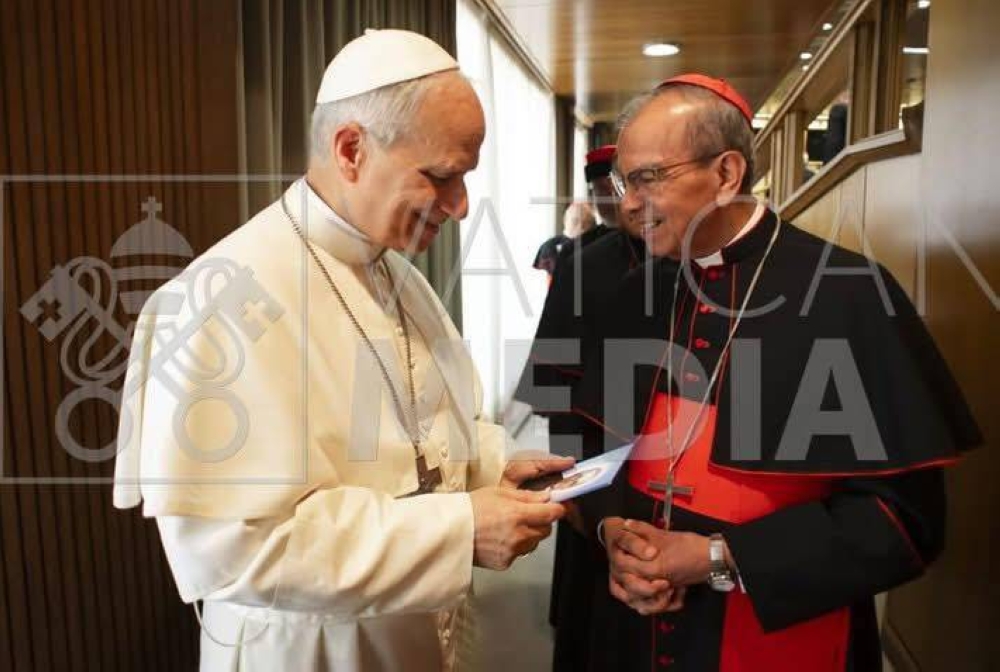 El cardenal Rosa Chávez se reunió con el papa León XIV