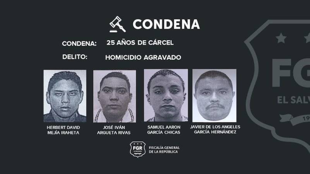 Sentencian a 25 años de cárcel a cuatro pandilleros acusados de asesinar a un repartidor