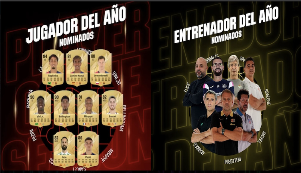 Raphinha, Bellingham y Mbappé entre nominados a Mejor Jugador de LaLiga