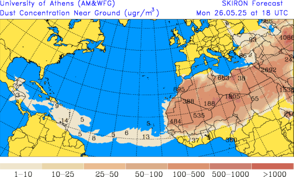 Presencia de polvo del Sahara incrementará el jueves y viernes