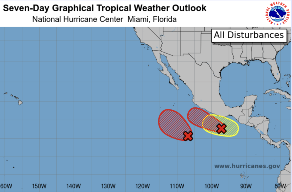 Vigilan tres potenciales ciclones en el océano Pacífico