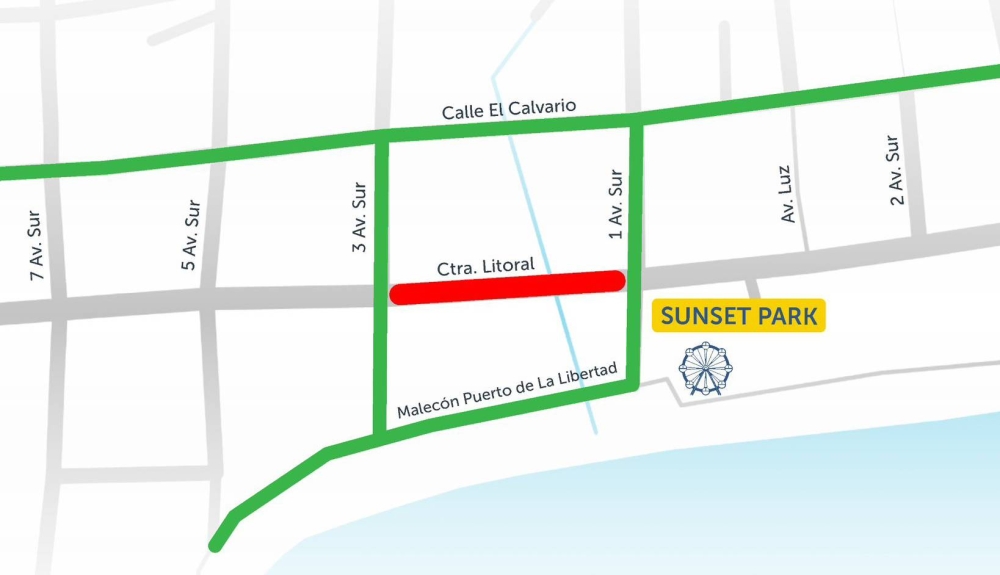 VMT reorientará el paso vehicular en carretera Litoral, cerca del Puerto de La Libertad