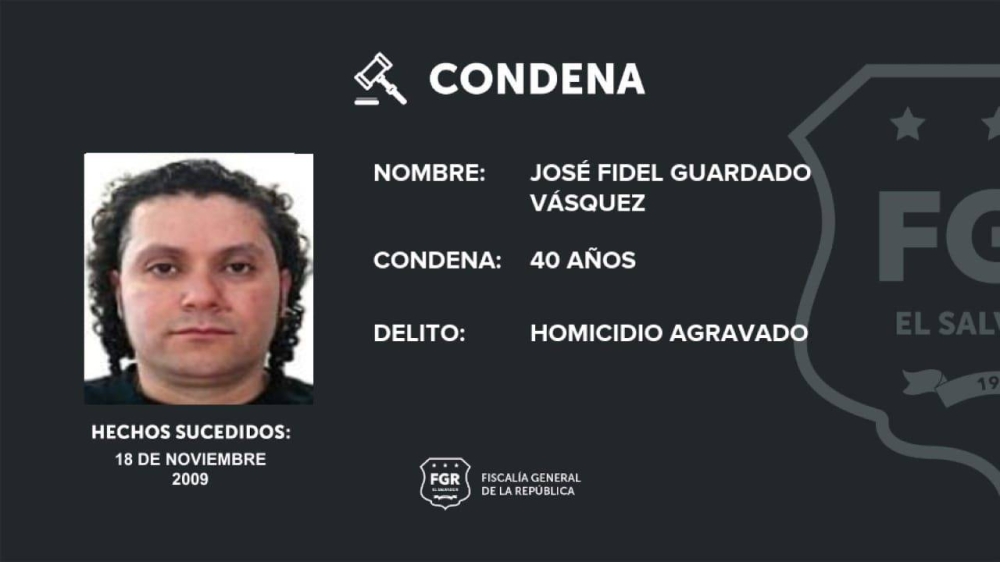 Exagente de seguridad de funcionario municipal fue condenado a 40 años de prisión por un doble homicidio