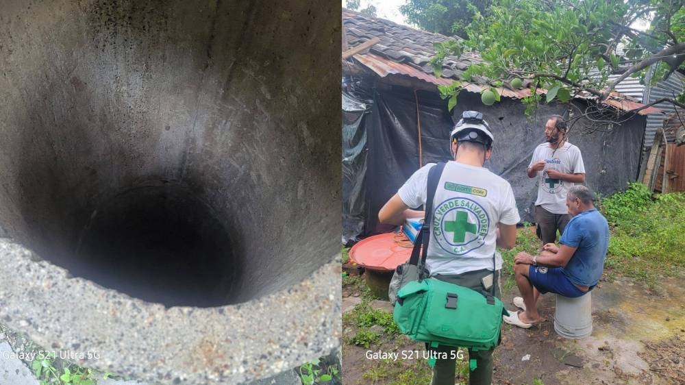 Cruz Verde rescató a hombre que cayó a un pozo de 10 metros de profundidad en Aguilares