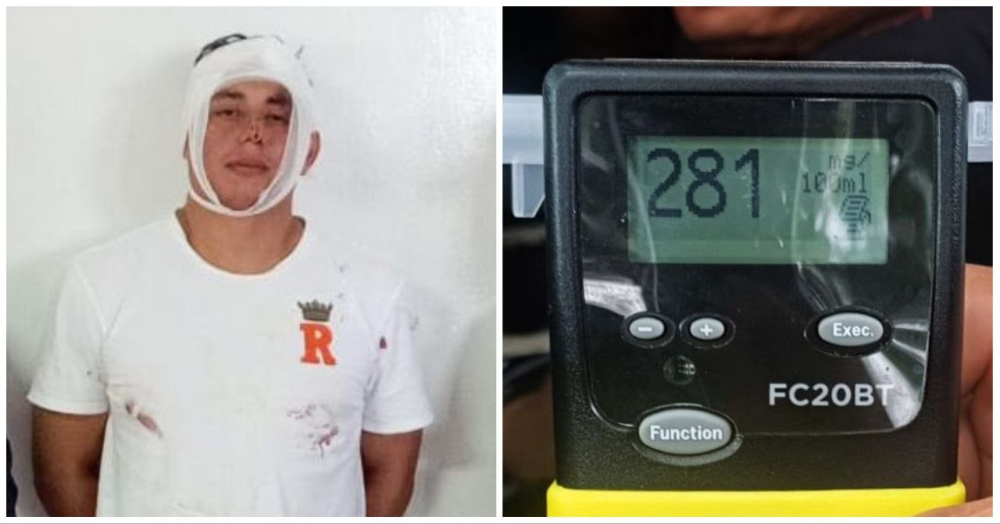 Detienen a conductor con 281 grados de alcohol que chocó contra un árbol en carretera a Quezaltepeque