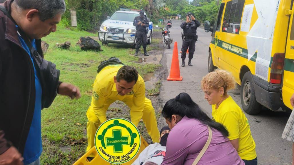 Motociclista resulta lesionado tras ser embestido por un vehículo en San Pedro Nonualco