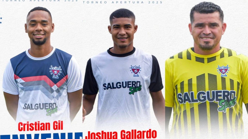 Cristian Gil, Joshua Gallardo y Felipe Amaya refuerzan a Firpo para el Apertura 2025