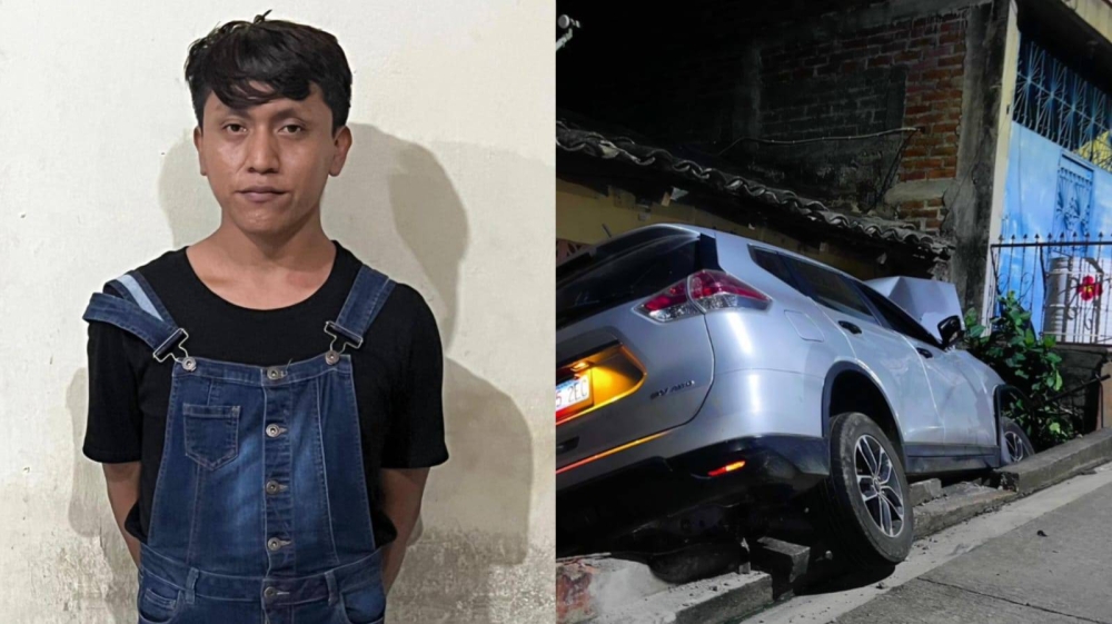 Detienen a conductor con 141 grados de alcohol por chocar contra una casa en San Francisco Gotera