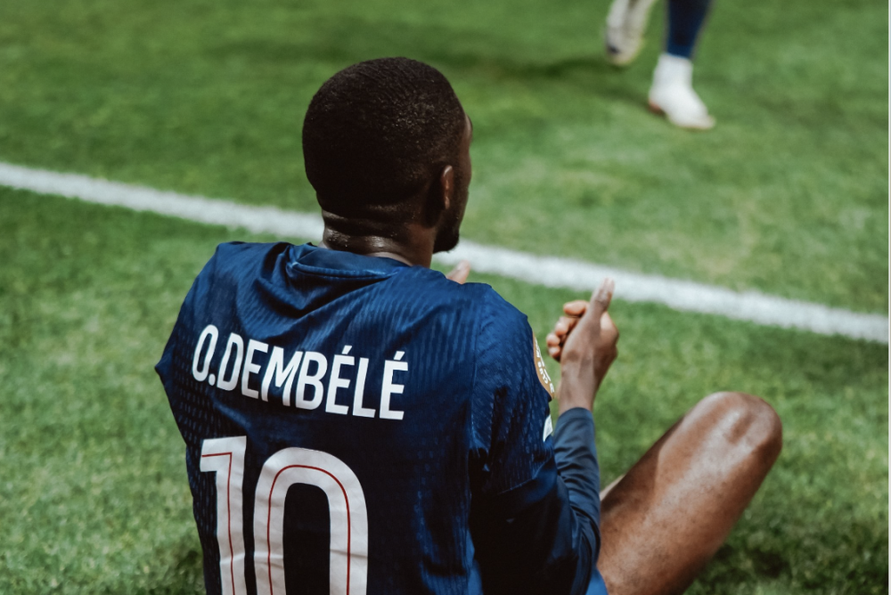 Dembélé emula la celebración del videojuego de Jota en el segundo gol del PSG