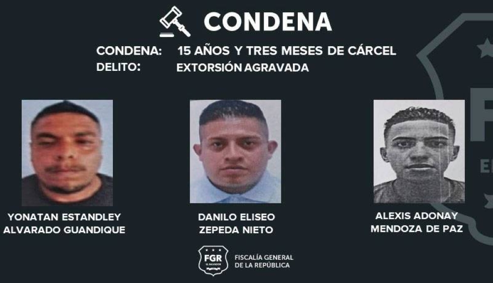 Condenan a pandilleros de la MS a penas de hasta 18 años por extorsión y privación de libertad