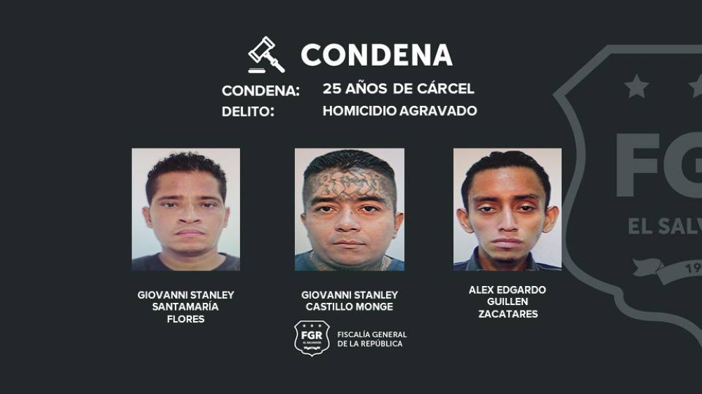 Condenan a 25 años de cárcel a tres pandilleros del Barrio 18 por asesinar a una mujer en playa San Blas