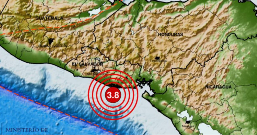 Leve temblor sacude las costas de Usulután este domingo