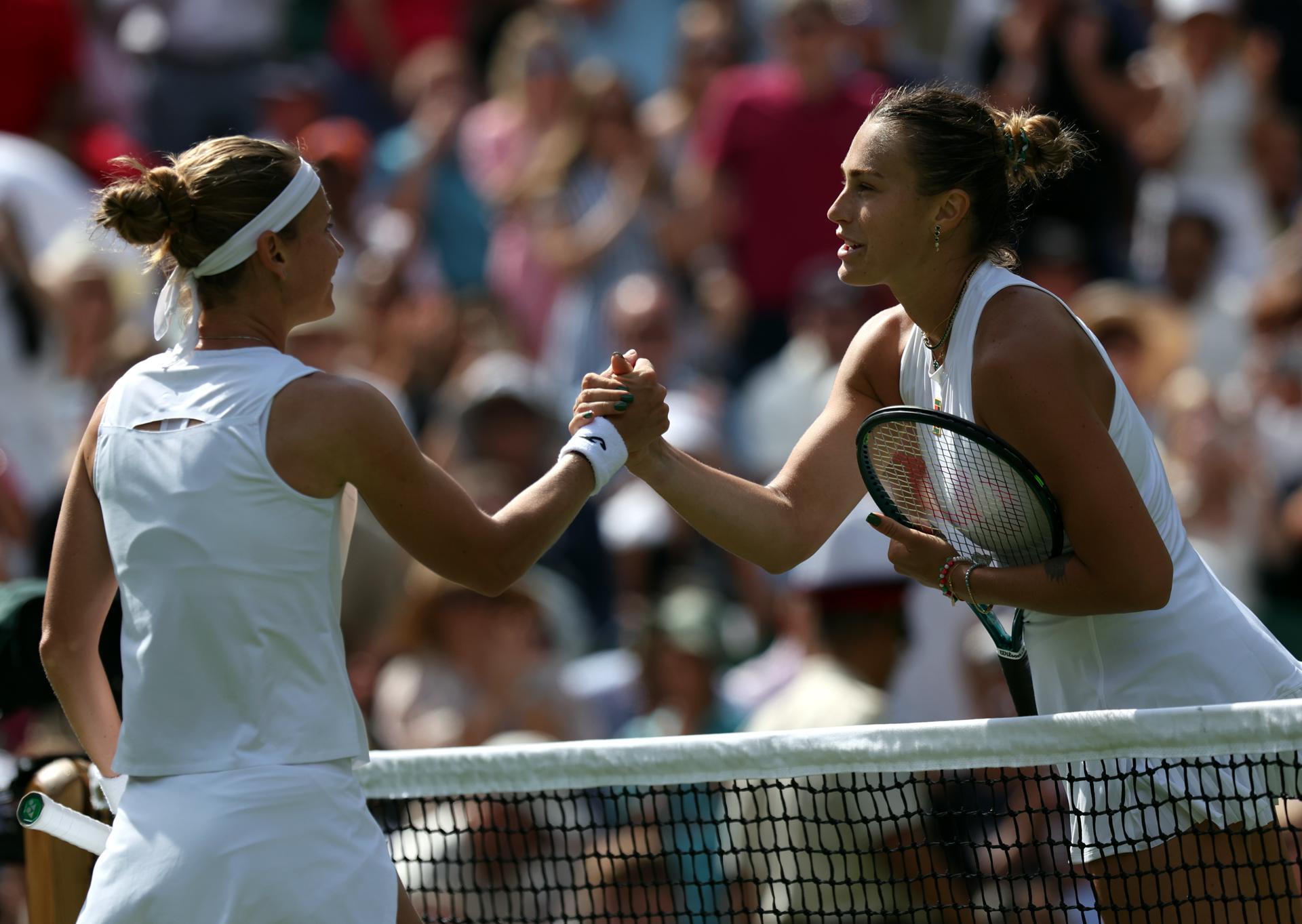 Sabalenka avanza a tercera ronda en Wimbledon tras superar a Bouzkova en dos sets