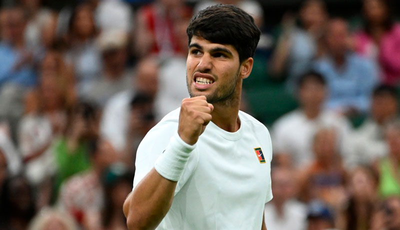 Carlos Alcaraz, a cuartos de Wimbledon tras lucir ante Rublev