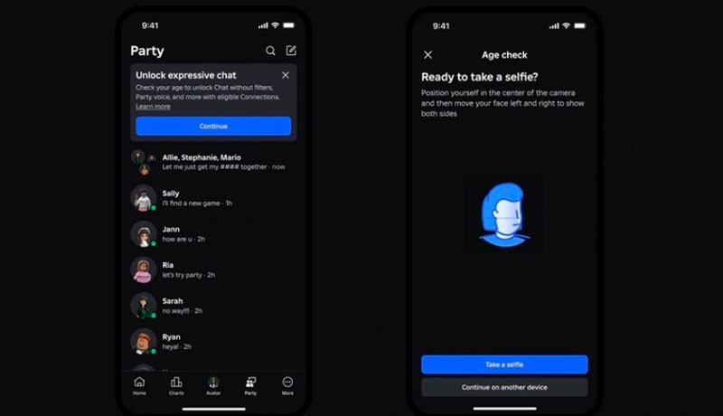 Imagen de la prueba de autenticación de edad de Roblox.