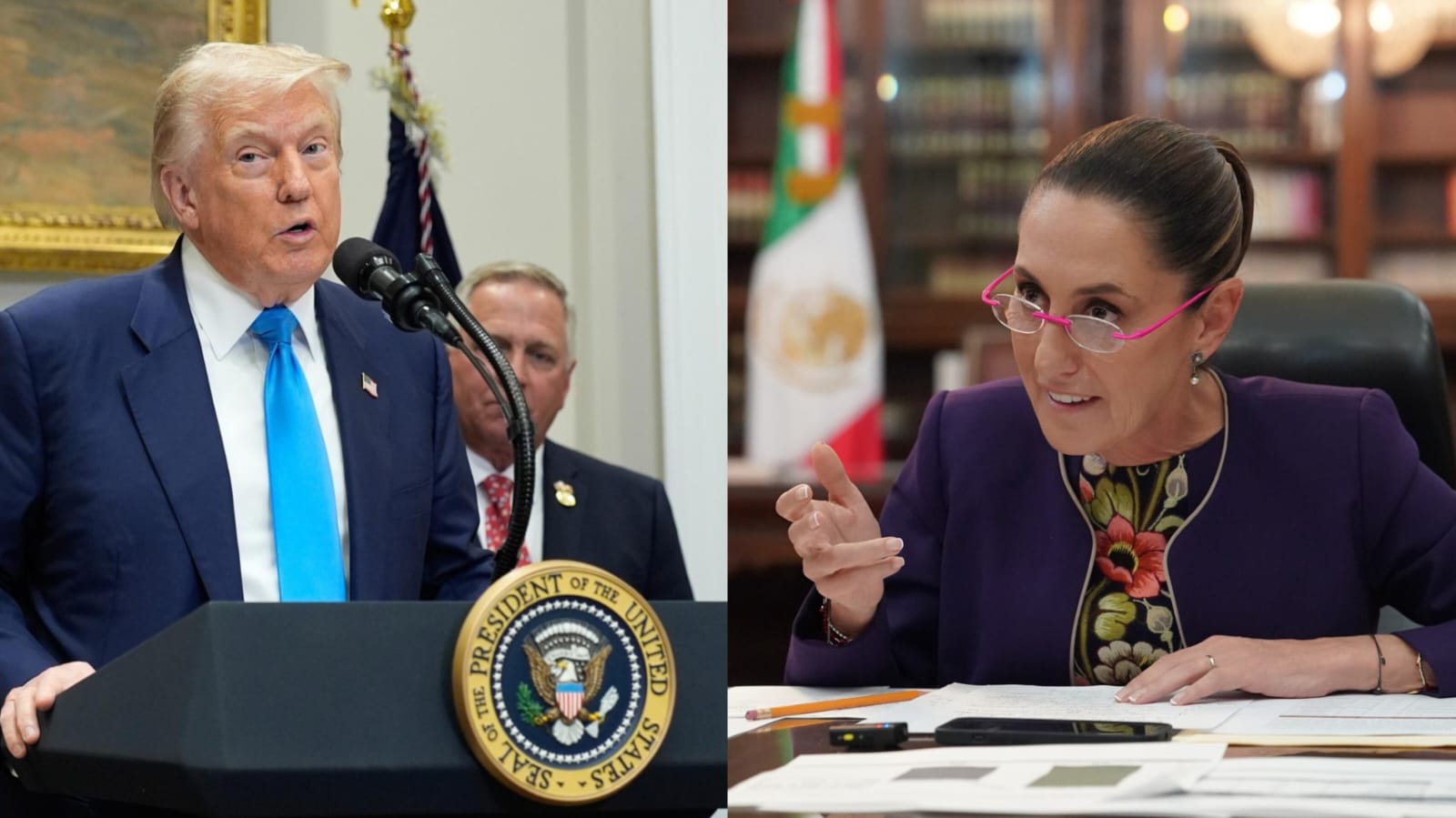 Trump dice que Sheinbaum «tiene algo de miedo sobre los carteles controlando México»