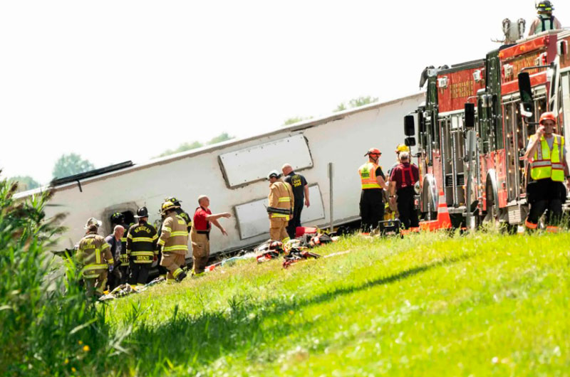Accidente de bus turístico deja cinco personas muertas cerca a Nueva York